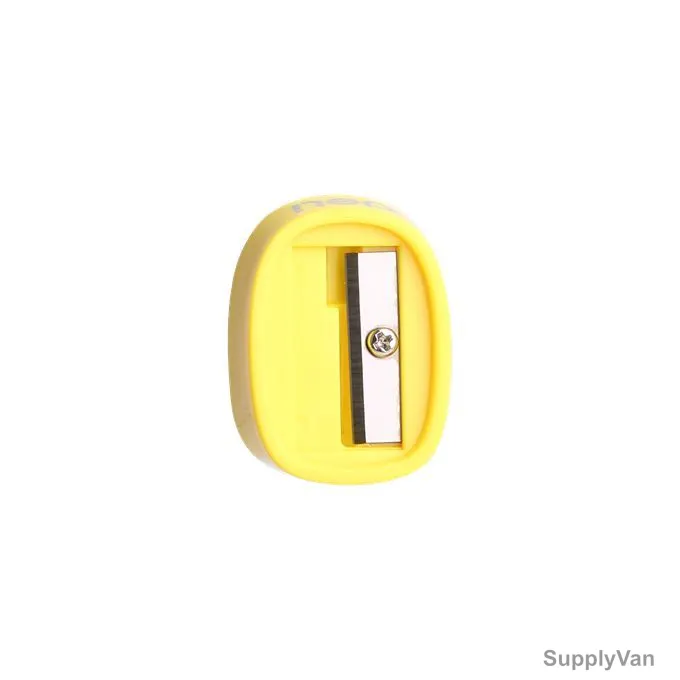 Deli Pencil Sharpener, ER00803, 1 Hole, 8MM Hole Dia, Yellow