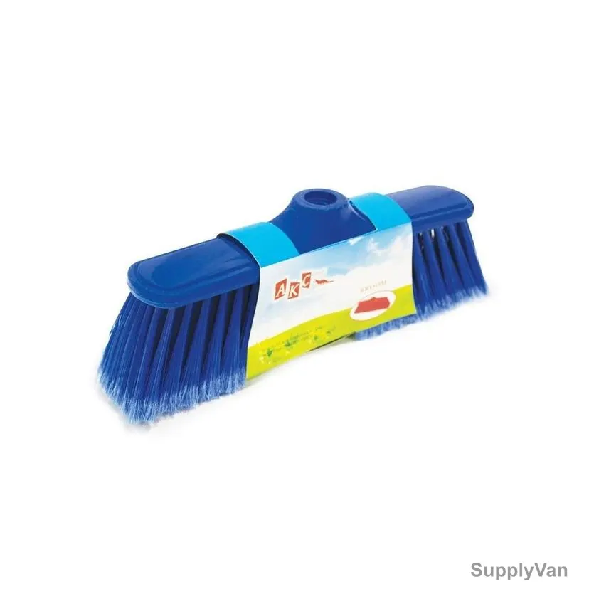 Akc Soft Broom With 130CM Metallic Handle, SB54+BH05B, Plastic, 3.5CM Height x 27CM Length, Blue — image 1