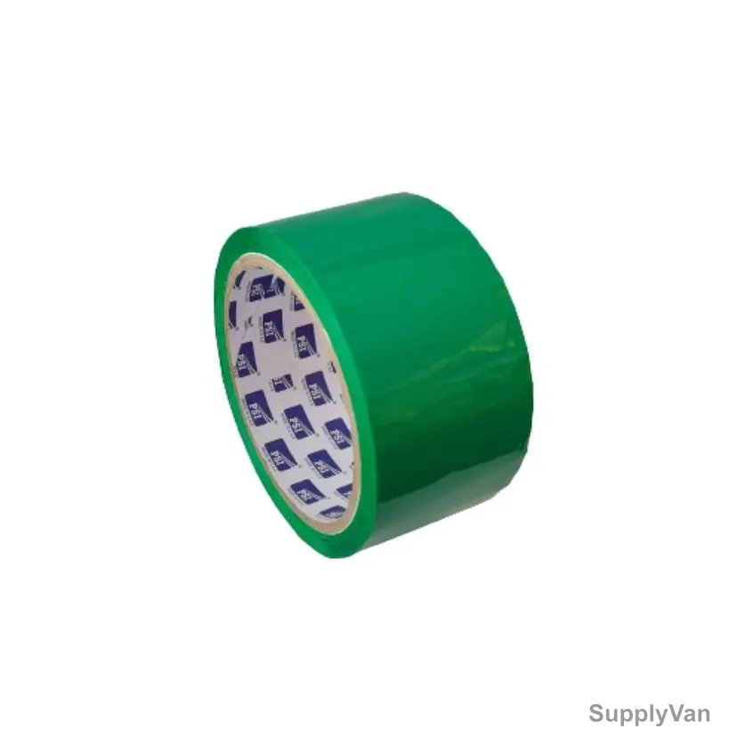 Green Color Bopp Tape, 50MM Width x 45 Yards Length, 6 Rolls/Pack