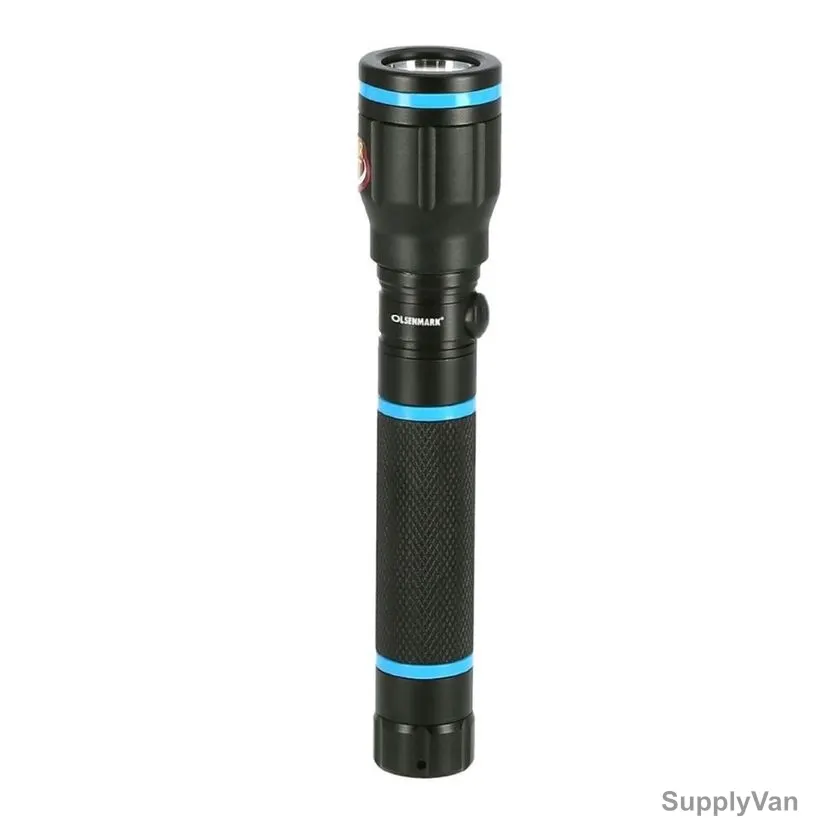 Olsenmark Rechargeable LED Flashlight, OMFL2657, 152MM, Black/Blue