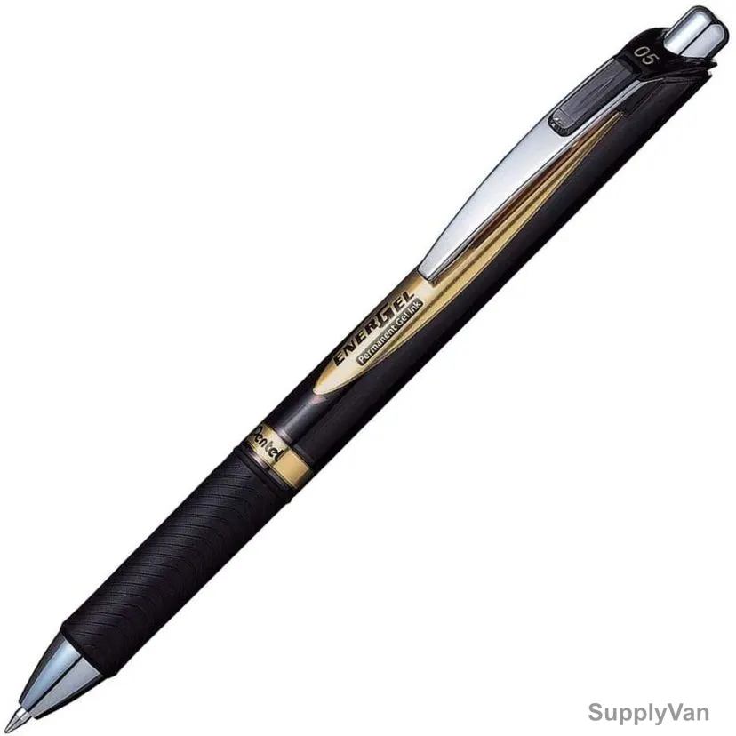 Pentel Energel Permanent Gel Roller Pen, PE-BLP75-01A, 0.5MM Tip, Black