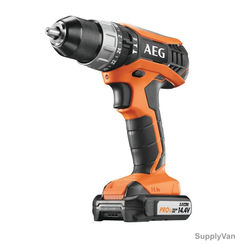 AEG Compact Percussion Drill, BSB14G3LI-202C, 14V, 13MM, Black and Orange
