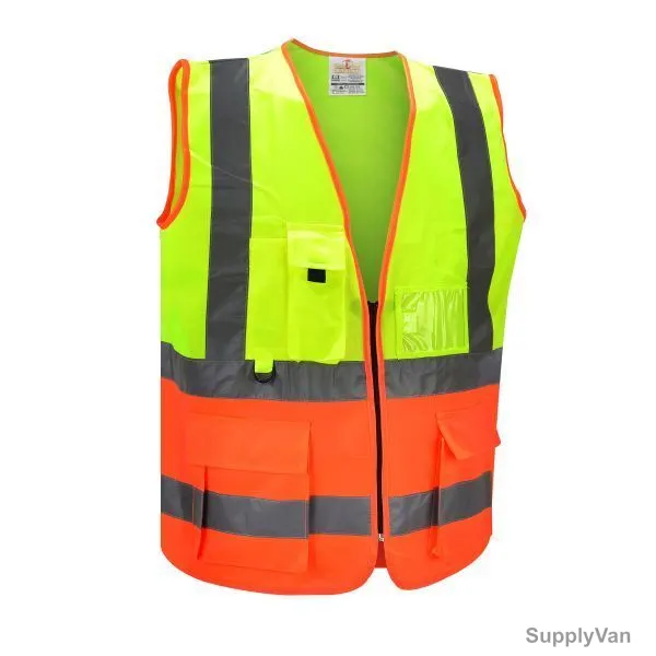 Empiral Safety Vest, E108082801, Multiglow, Yellow and Orange, S — image 1