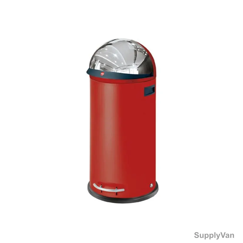 Hailo Pedal Waste Bin, HLO-0850-589, Kickvisier XL, 36 Litres, Red