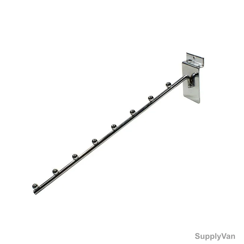 Robustline Heavy Duty 8 Ball Slatwall Hook, Chrome Plated Iron