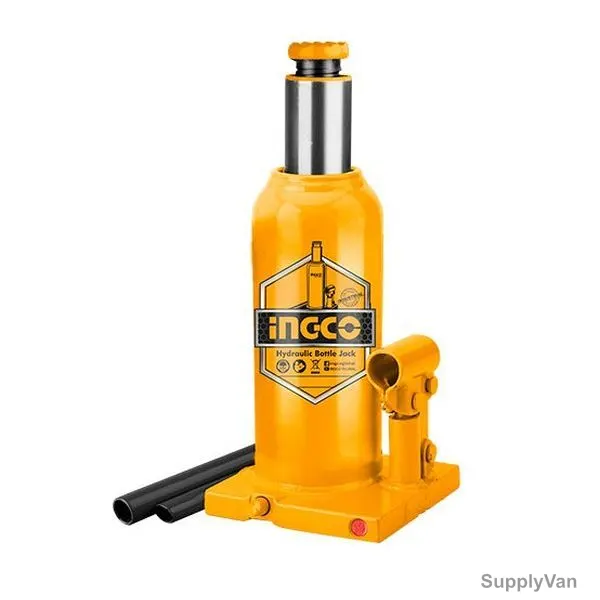 Ingco Hydraulic Bottle Jack, HBJ602, 210MM-410MM Height, 6 Ton Capacity