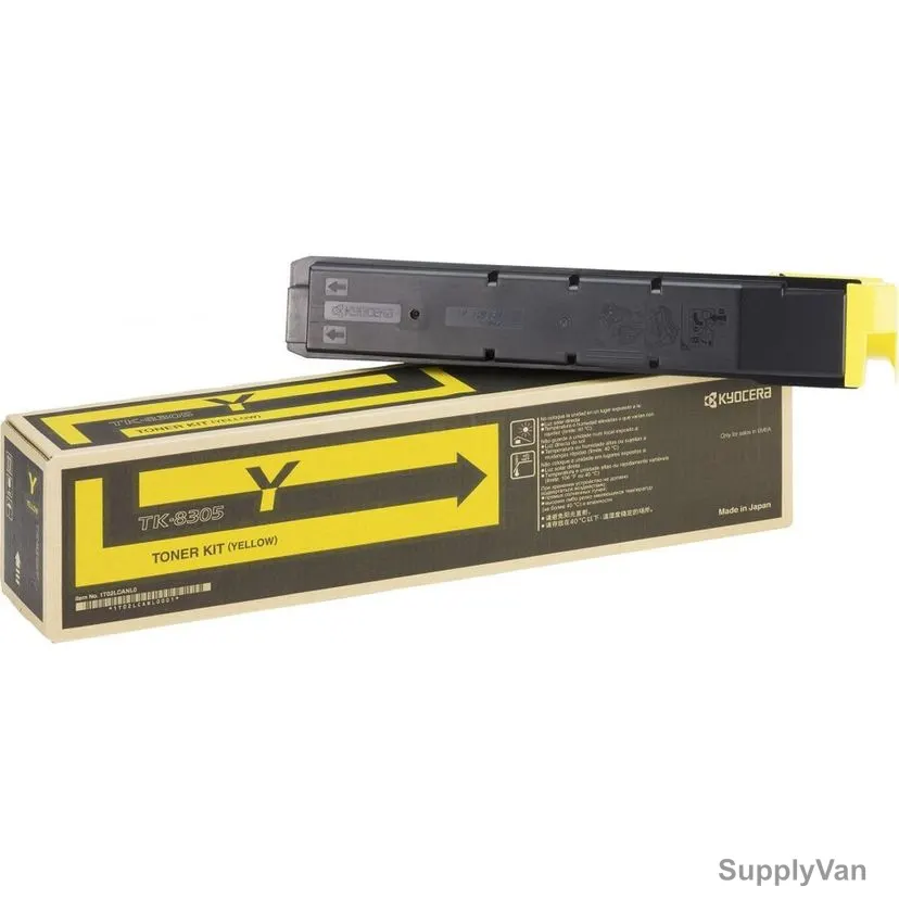 Kyocera Toner Cartridge, TK-8305Y, 15000 Pages, Yellow