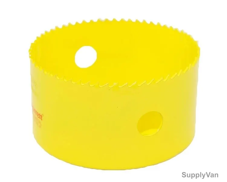 Starrett Hole Saw, SH0334, High Speed Steel, 95MM, 6 TPI, Yellow