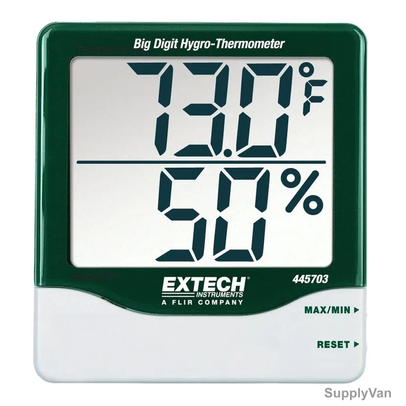 Extech Big Digit Hygro-Thermometer, 445703, -10 to +60 Deg.C — image 1