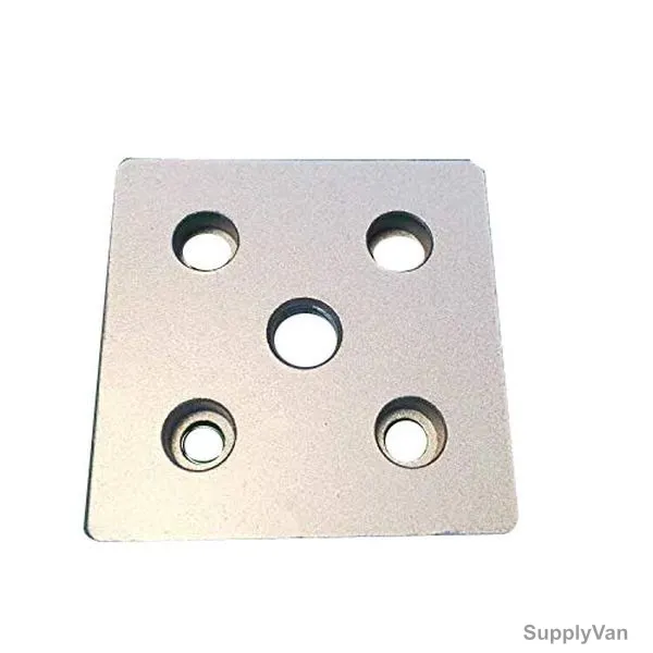 Extrusion Connecting Face Plate, 50 Series, Aluminium, PK2