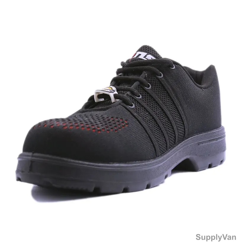 Rns Low Ankle Steel Toe Safety Shoes, 2020, Mars, Size40, Knitted Fabric, Black