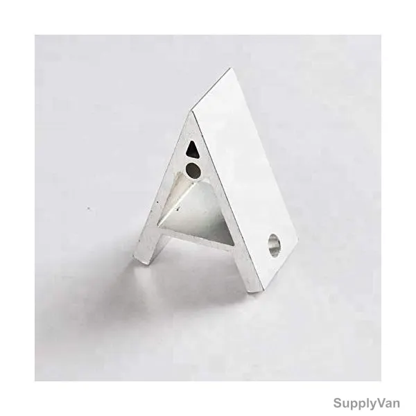 Extrusion 45 Degree Corner Bracket, 20 Series, 2 Hole, Aluminium