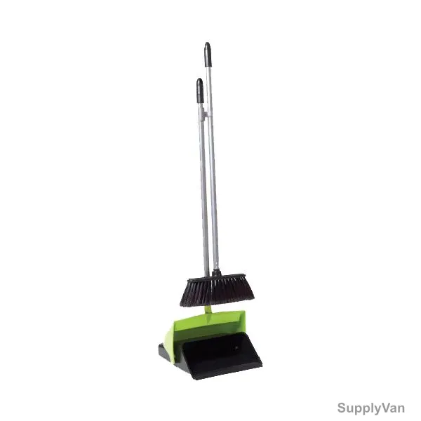 Califorca Lobby Dustpan Set With Cover, 55580, Green/Black