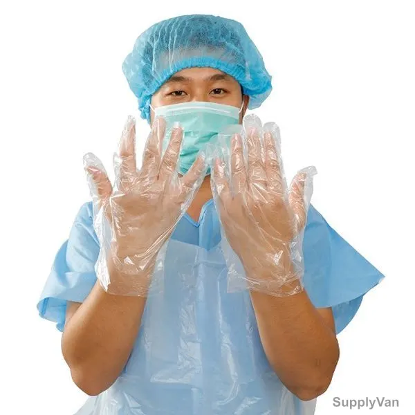 Empiral Disposable Gloves, E118602820, Polyethylene, Free Size, Clear, 100 Pcs/Pack — image 1