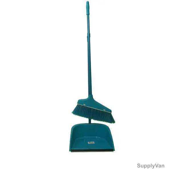Moonlight Long Handle Dust Pan With Broom, 58046, 76CM, Red