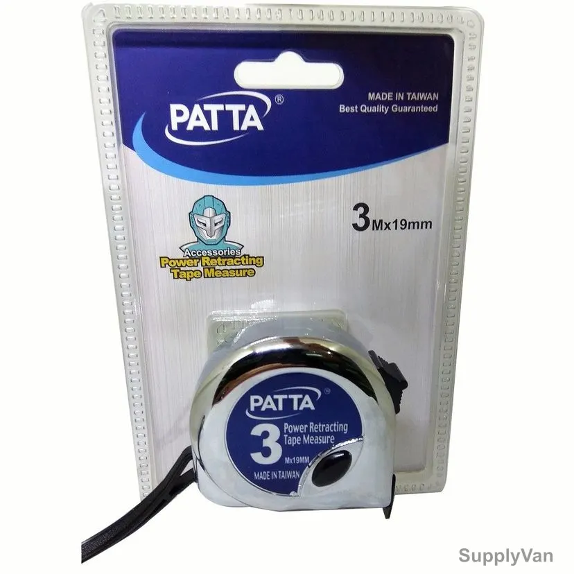 Patta Power Retracting Tape Measure, 3 Mtrs
