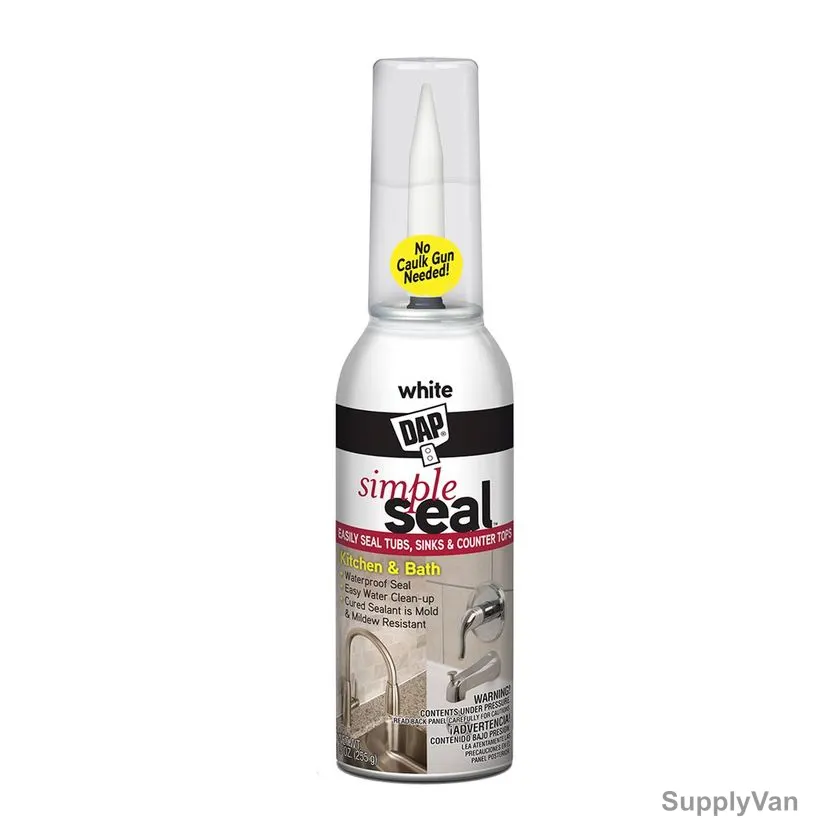 Dap Simple Seal Kitchen and Bath Sealant, 18772, White, 9 Oz, 9 Pcs/Pack