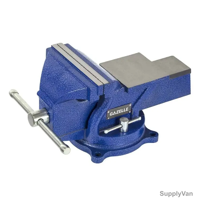 Gazelle Swivel Bench Vise With Anvil, G80237, Iron, 6 Inch Jaw Width
