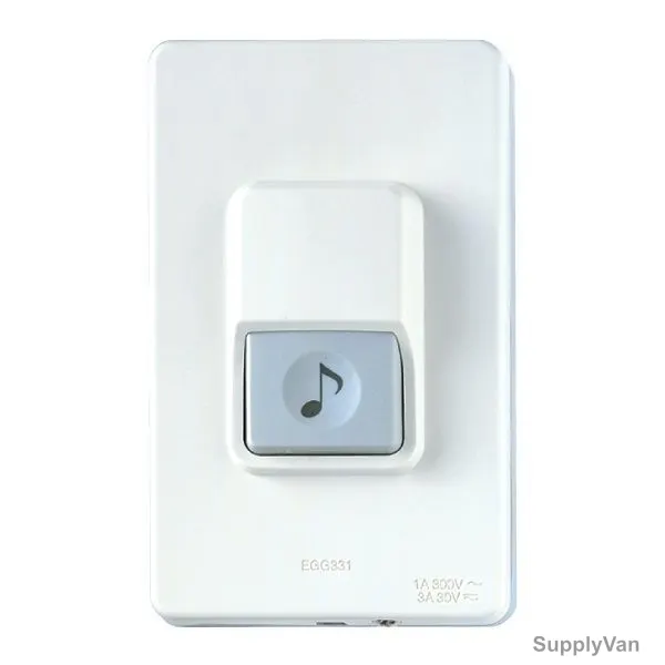 Panasonic Weather Proof Push Button for Door Chime, EGG331, 250V, Polycarbonate, White — image 1