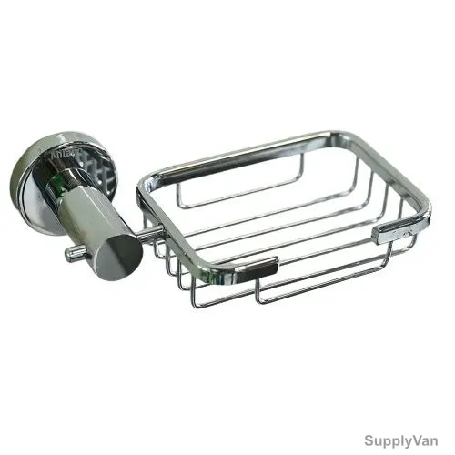 Milano 15612 Wall Mounted Soap Basket, Kika, Brass, Chrome Finish