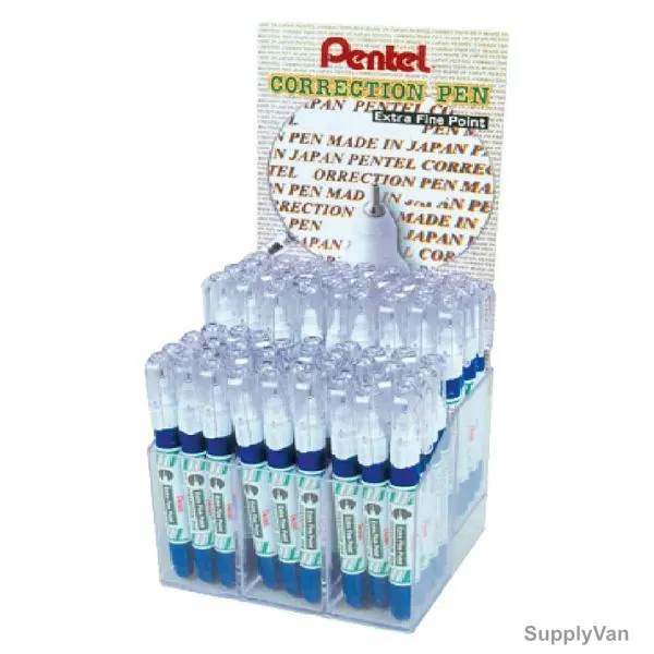 Pentel Xtra Fine Correction Pen, PE-ZL72-06EF, 4.2ML, Blue, 72 Pcs/Pack