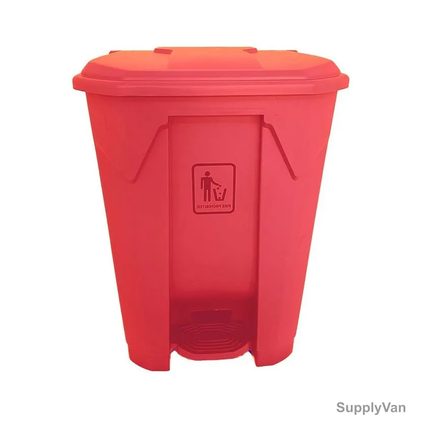 Akc Garbage Bin With Pedal, CHGC05R-45, Plastic, 45 Ltrs, Red