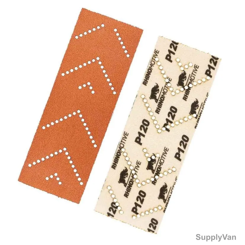 Rhinomotive Extreme+ Sandpaper Sheet, R1522, 70MM x 198MM, P120, Orange, 55 Pcs/Box — image 1