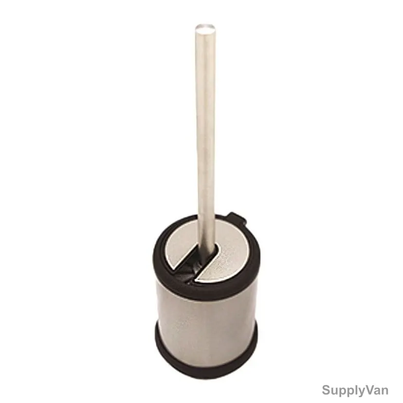 Toilet Brush With Holder, TB26, Stainless Steel, 40CM, Silver/Black