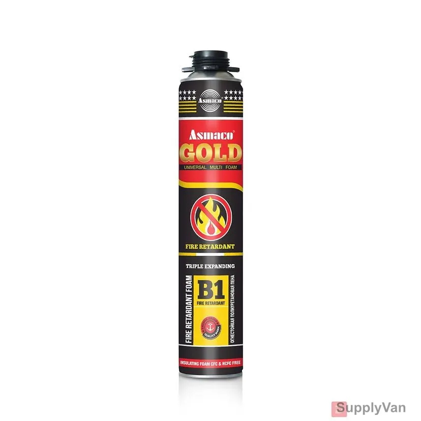 Asmaco Fire Retardant PU Foam, B1, 750ML, 12 Pcs/Carton