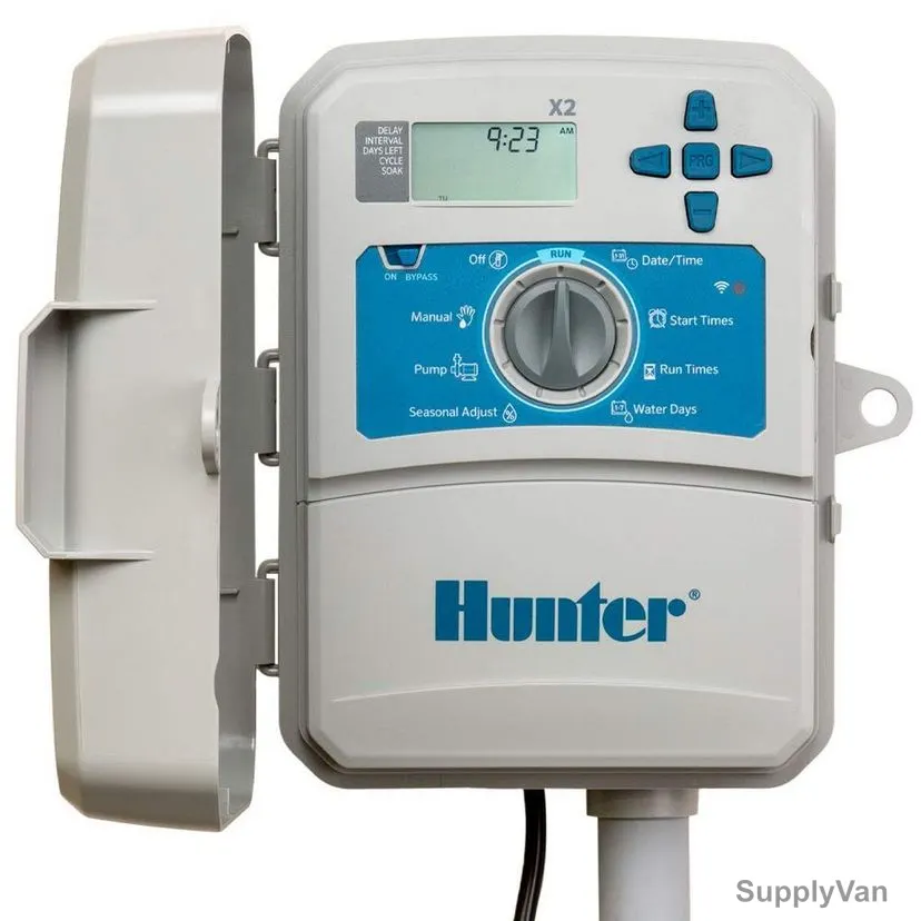 Hunter 8 Station Outdoor Irrigation Controller, X2-801-E, IP44, 230VAC, 0.84A — image 1