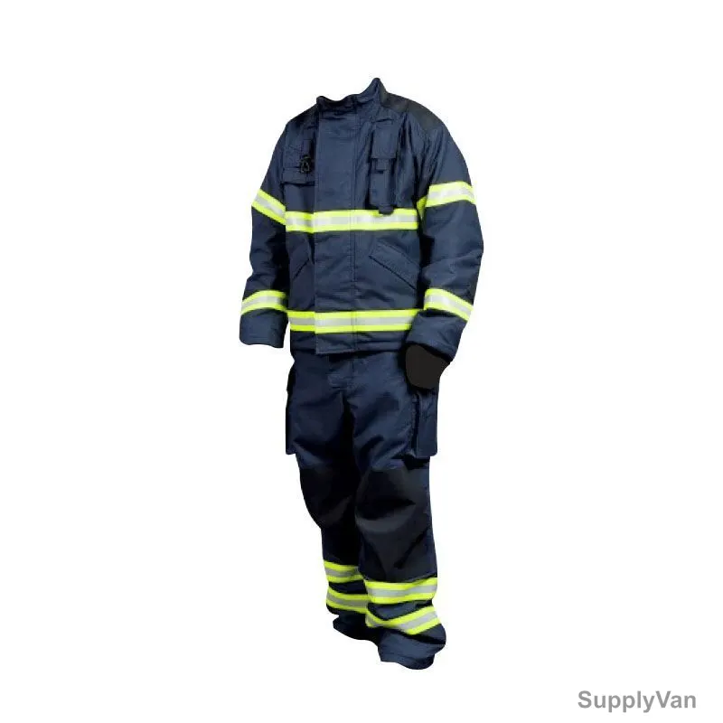 Naffco Fire Fighting Suit, Aquila Fire 1, Nomex, XXL, Navy Blue