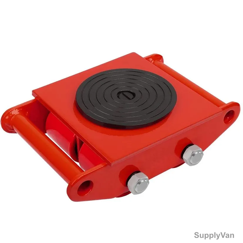 Heavy Duty Machinery Mover Cargo Trolley, ‎CT-6-0, Carbon Steel, 6 Ton Loading Capacity, Red — image 1