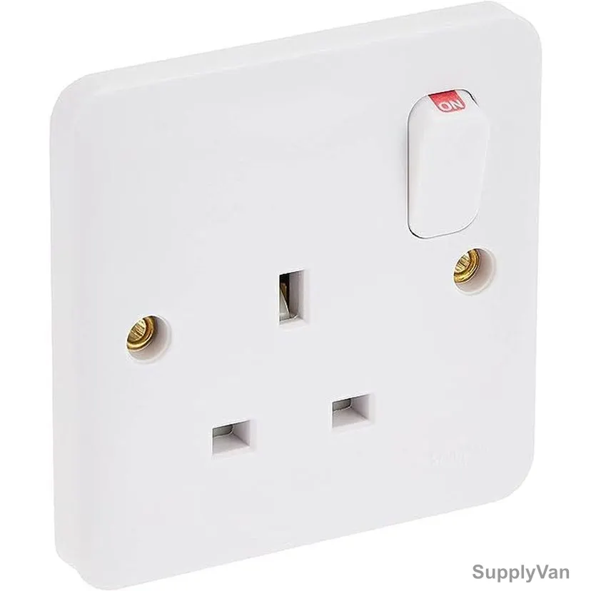 Snowlite Switched Socket, SN-405, Classic Series, 1 Pole, 1 Gang, 250V, 13A