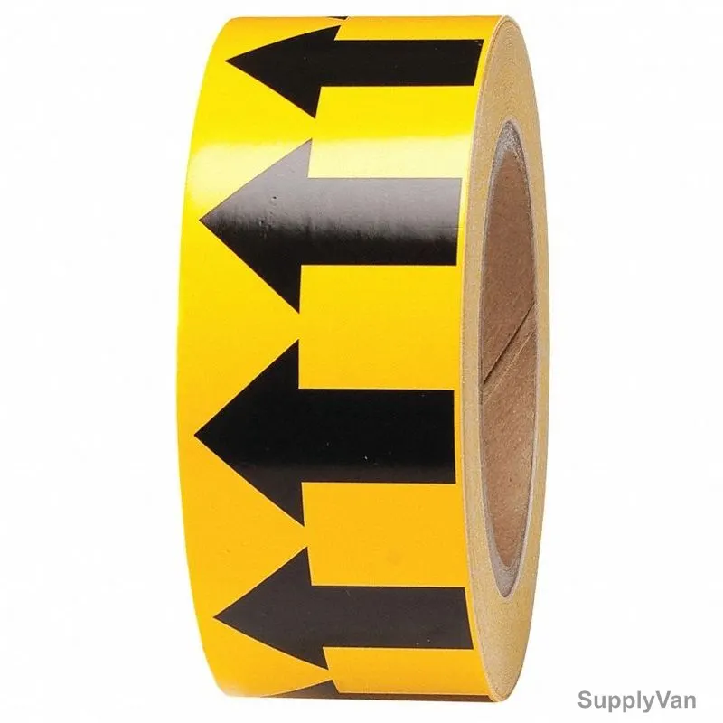 Pipe Marking Arrow Tape, 2 Inch Width x 20 Mtrs Length, Yellow
