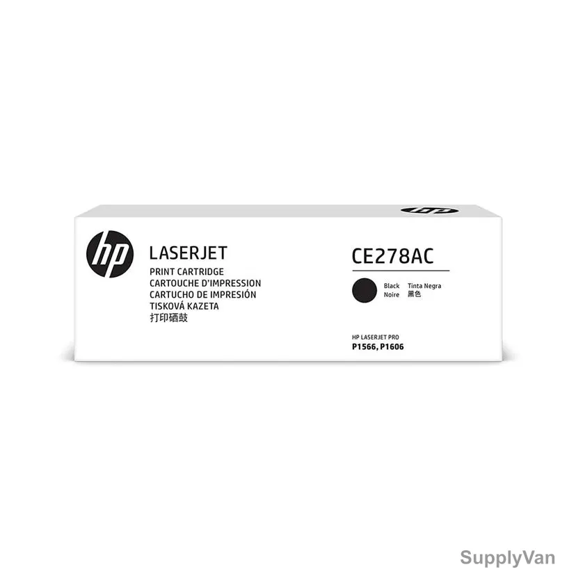HP Contract LaserJet Print Toner Cartridge, CE278AC, 78A, 2100 Pages, Black