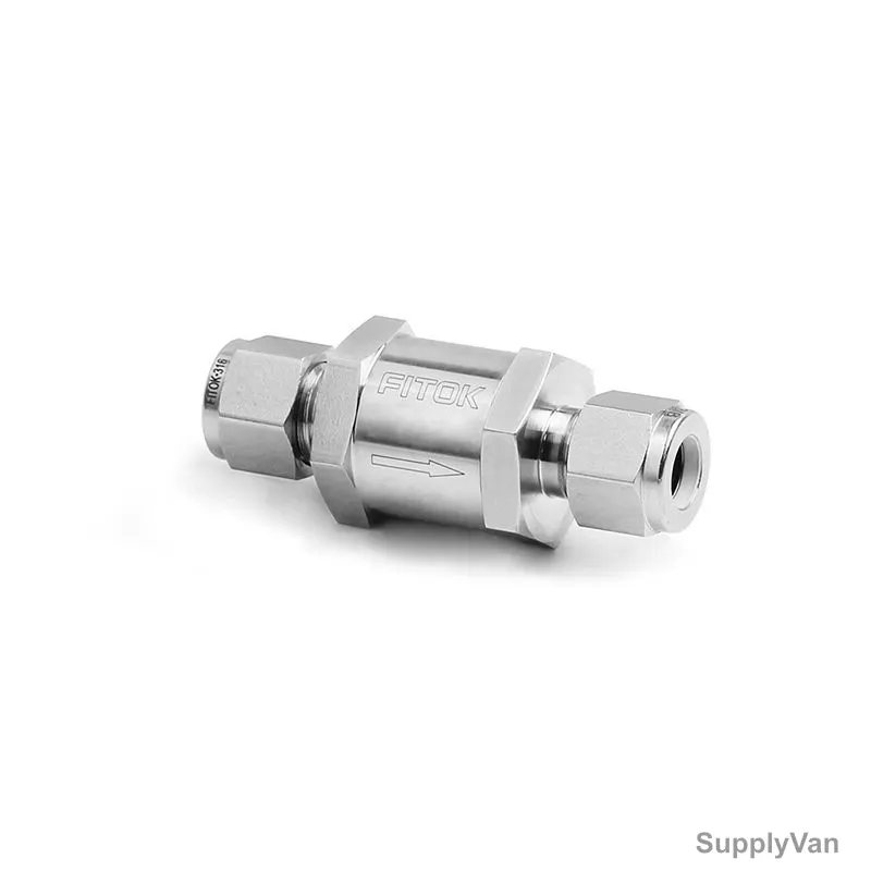 Fitok Check Valve, CHSS-ML6-1, CS Series, 316 Stainless Steel, 6MM, 414 Bar