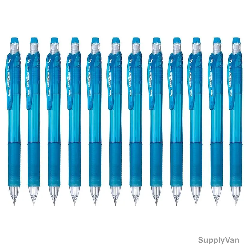 Pentel Mechanical Pencil, PE-PL105-S, Energize-X, 0.5MM, Sky Blue, 12 Pcs/Pack