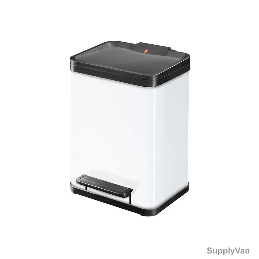 Hailo Pedal Waste Bin, HLO-0622-230, Oko Duo Plus M, 18 Litres, White
