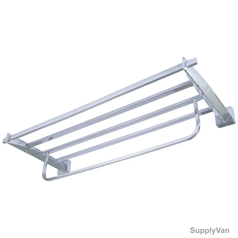 Argent Crystal Double Towel Shelf, 33189, Silver Colour, Brass — image 1