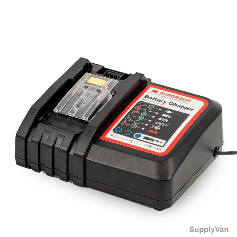 Euroboor Charger For 18V Batteries, EBC1, 110-220V