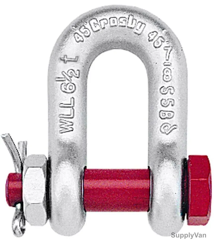 Crosby Anchor Shackle, G-2150-1019768, 1/4 Inch, 500 Kg