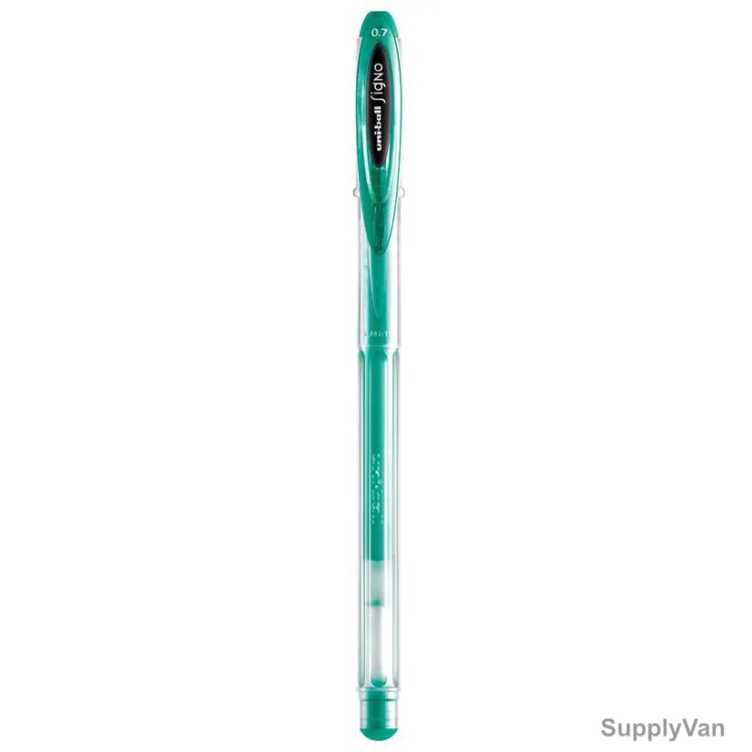 Uni-Ball Ball Point Pen, UM120-GN, Signo, 0.7MM Tip, Green, 12 Pcs/Pack