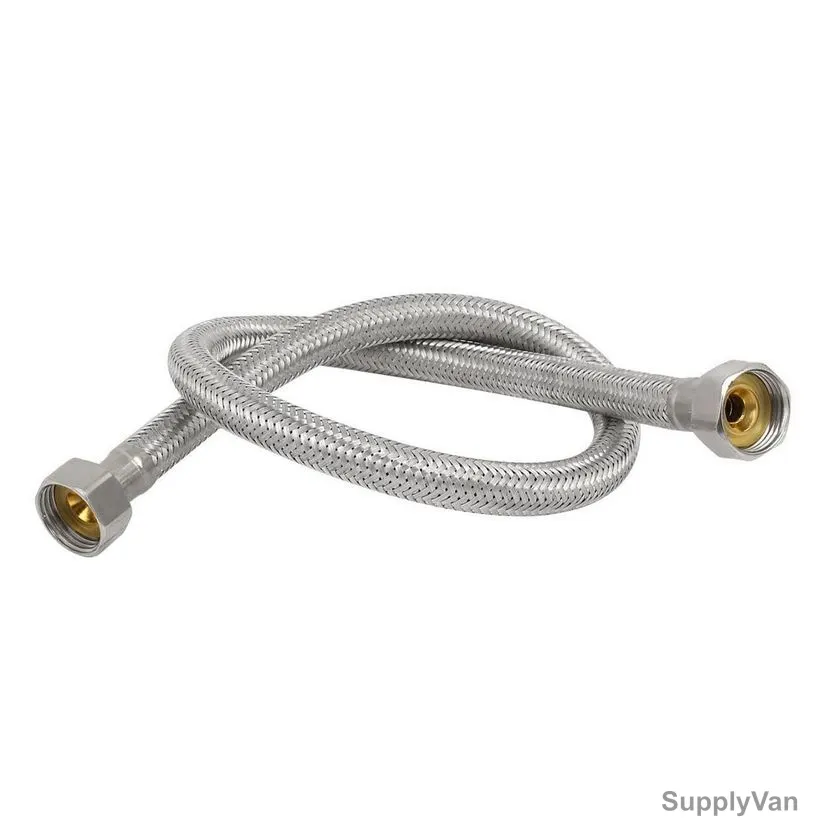 Water Heater Flexible Hose Pipe, Stainless Steel, 1/2 Inch Connection Size x 3 Feet Length