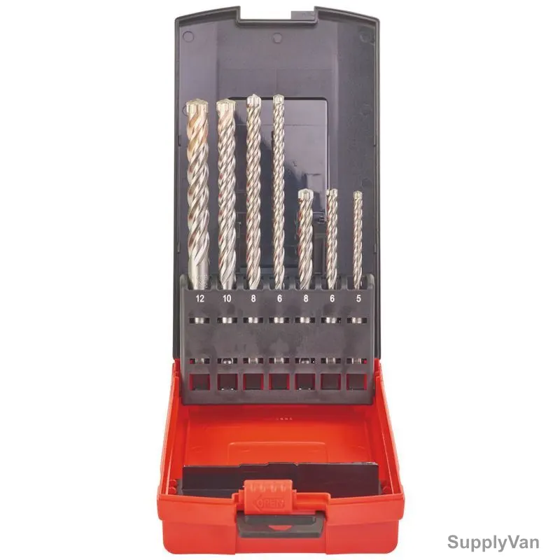 Milwaukee SDS-Plus Drill Bit Set, 4932451464, MX4, 7 Pcs/Set