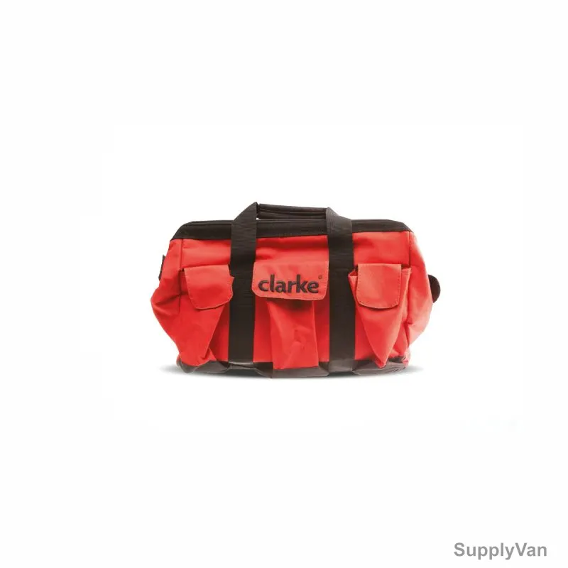 Clarke Tool Bag With Zip, TBZC, 45 Pockets, Red/Black