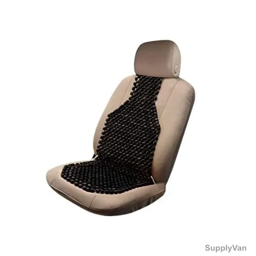 Flak Type G Wood Beaded Car Seat Cushion, Black — image 1