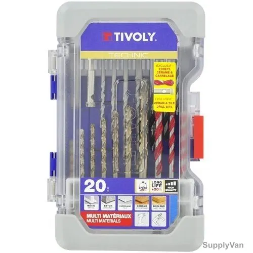 Tivoly HSS Drill Bit Set, 11901170054, 20PCS