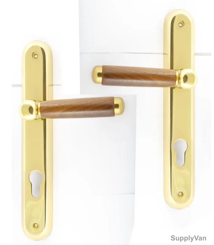 CAL Lever Handle with Lock, SAF-11, Brass Material, Gold Colour