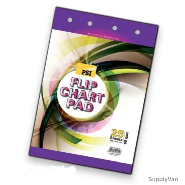 PSI Flip Chart Pad, PSFC25-60, 60 Gsm, 25 Sheets, 585 x 810MM