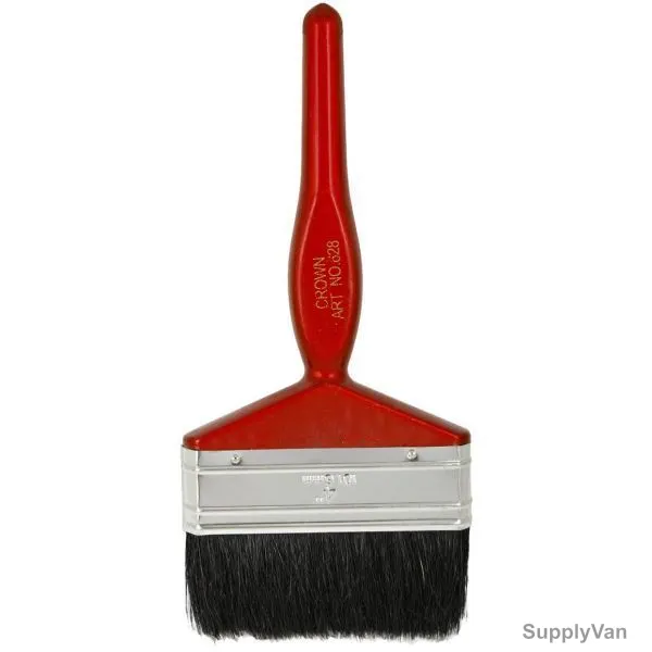 Paint Brush, 4 Inch, Red and Black